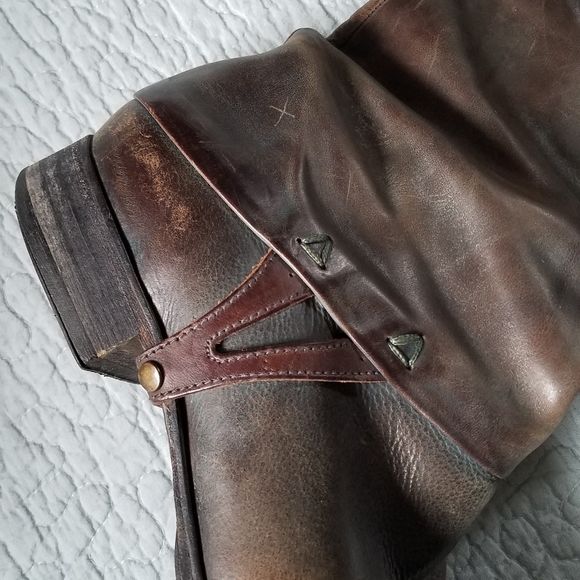 Coclico genuine leather tall riding boots low heel vintage-looking patina - Picture 13 of 13